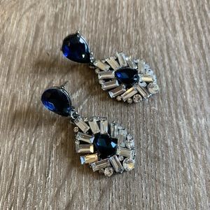 Blue Crystal Fashion Earrings